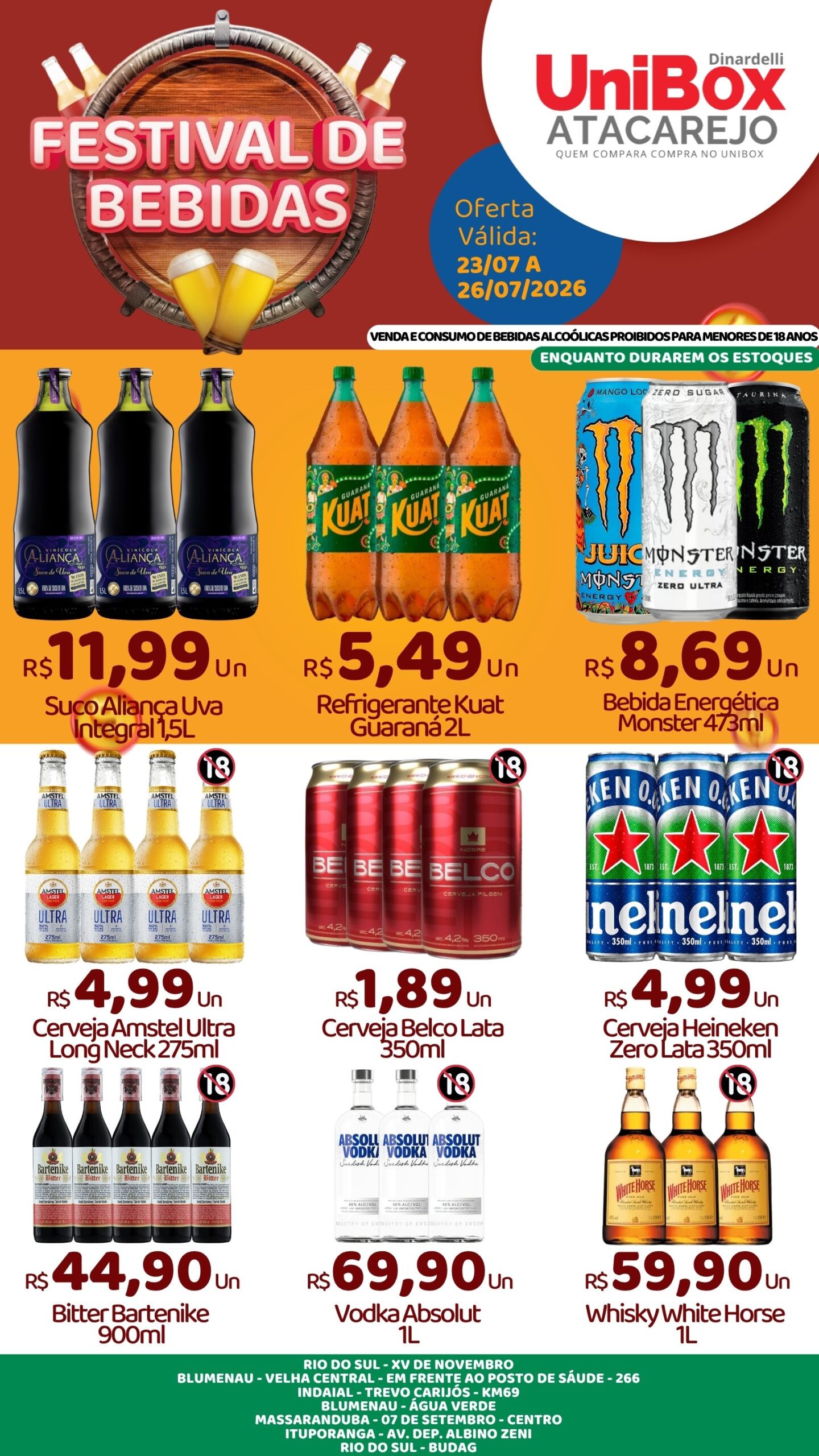 ESPECIAL BEBIDAS – 23-07 – 26-07 – LJS 1,2,4,5,6,7,8